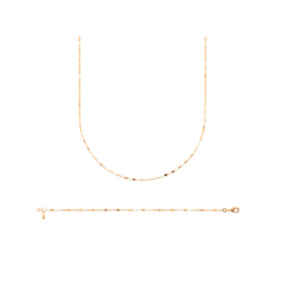 Collier en plaqué or, 42cm