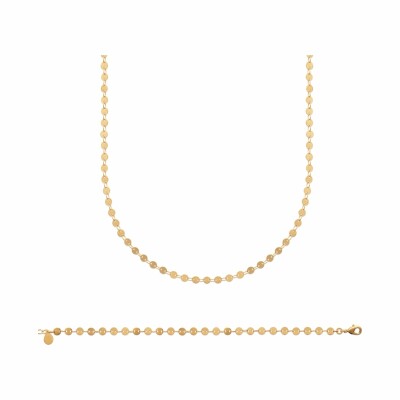 Chaîne en plaqué or, 42cm