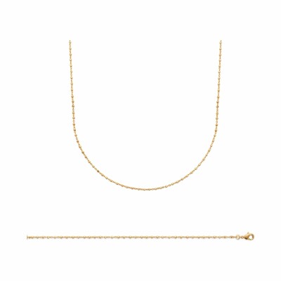 Collier en plaqué or, 45cm