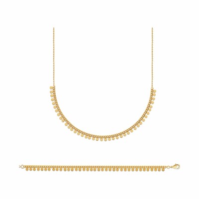 Bracelet en plaqué or, 18cm