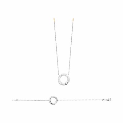 Collier en argent rhodié, 45cm