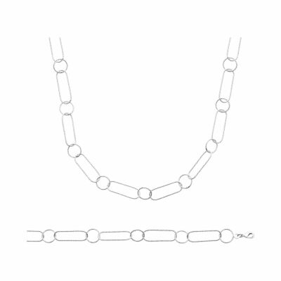 Collier en argent rhodié, 45cm