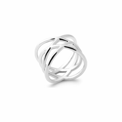 Bague en argent rhodié