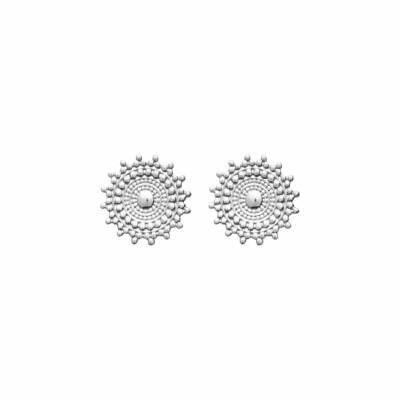 Boucles d'oreilles en argent rhodié