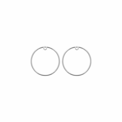 Boucles d'oreilles en argent rhodié
