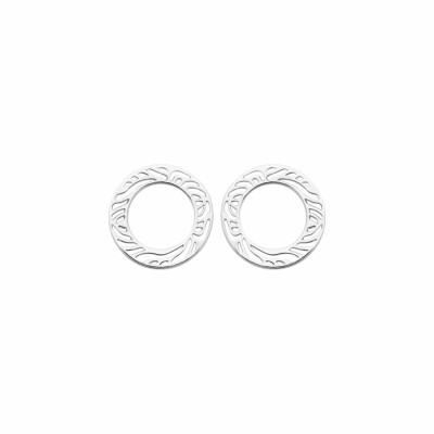 Boucles d'oreilles en argent rhodié
