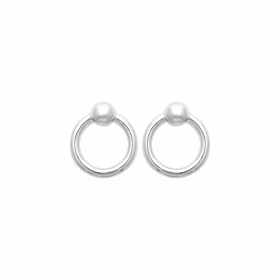 Boucles d'oreilles en argent rhodié