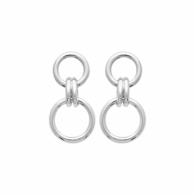 Boucles d'oreilles en argent rhodié