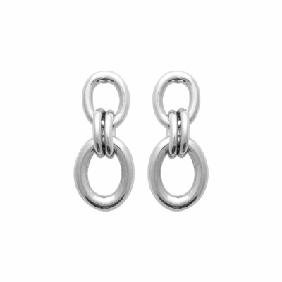 Boucles d'oreilles en argent rhodié