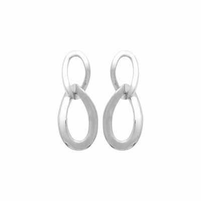 Boucles d'oreilles en argent rhodié