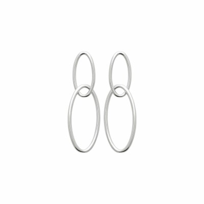Boucles d'oreilles en argent rhodié