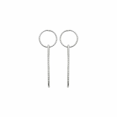 Boucles d'oreilles en argent rhodié