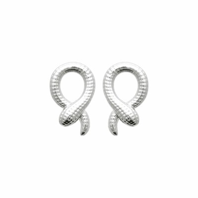 Boucles d'oreilles en argent rhodié