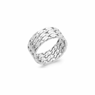 Bague en argent rhodié