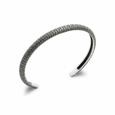 Bracelet jonc en argent, 62cm