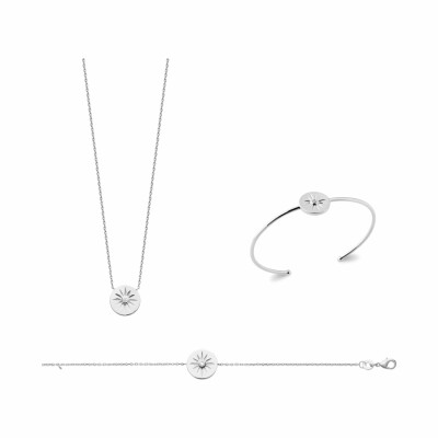 Bracelet en argent rhodié et oxydes de zirconium, 18cm