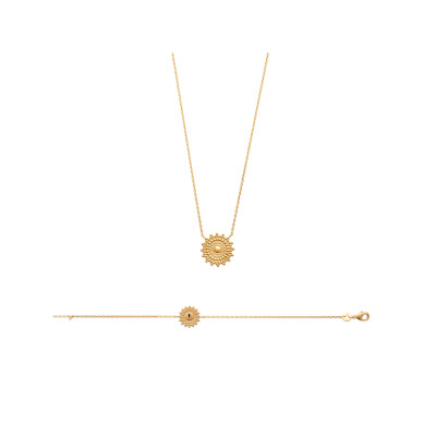 Collier en plaqué or, 45cm