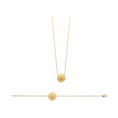 Collier en plaqué or, 45cm