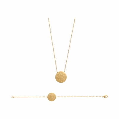 Bracelet en plaqué or, 18cm