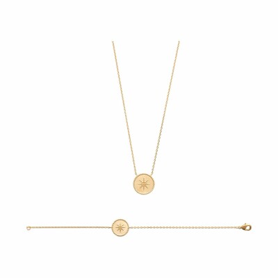 Collier en plaqué or, 45cm