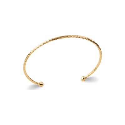 Bracelet jonc en plaqué or, 56cm