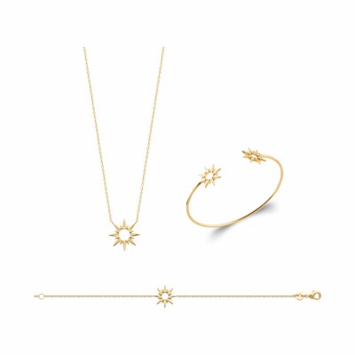 Bracelet jonc en plaqué or, 58cm