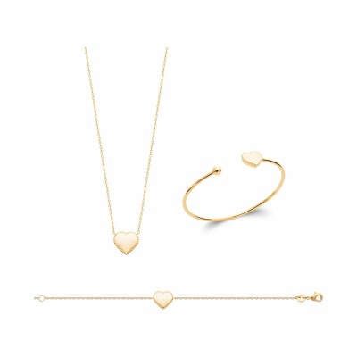 Bracelet jonc en plaqué or, 58cm