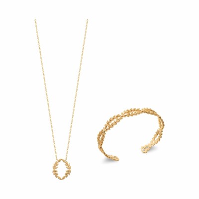 Bracelet jonc en plaqué or, 58cm