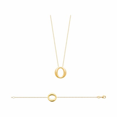 Collier en plaqué or, 45cm