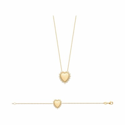 Bracelet en plaqué or, 18cm