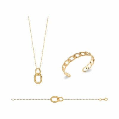 Collier en plaqué or, 45cm