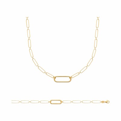 Collier en plaqué or, 45cm