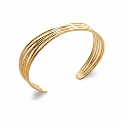 Bracelet jonc en plaqué or, 58cm