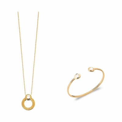 Bracelet jonc en plaqué or, 58cm