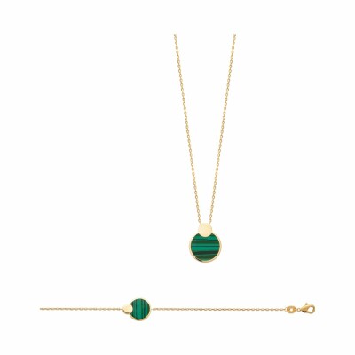 Bracelet en plaqué or et pierre synthétique, 18cm