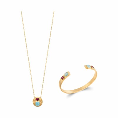 Collier en plaqué or, 45cm