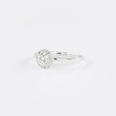 Bague or blanc & diamants