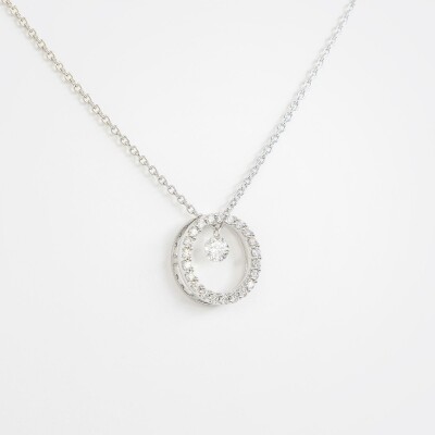 Collier or blanc & diamants