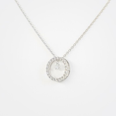 Collier or blanc & diamants