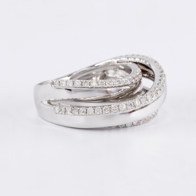 Bague or blanc & diamants