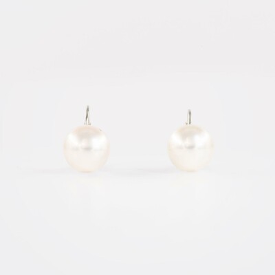 Dormeuse or blanc & perles Akoya