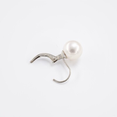 Dormeuse or blanc & perles Akoya