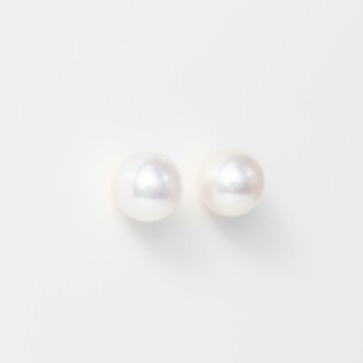 Puces d'oreilles or jaune & perles Akoya 