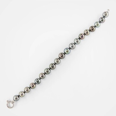 Bracelet or blanc & perles Tahiti