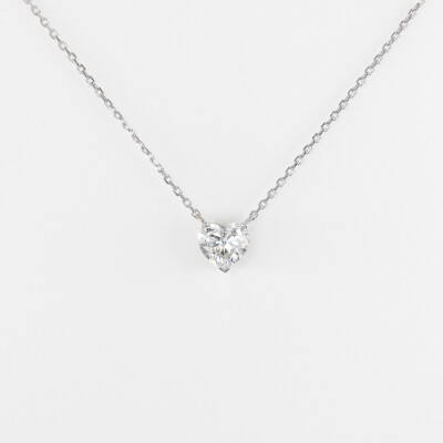 Collier Love or blanc & diamant