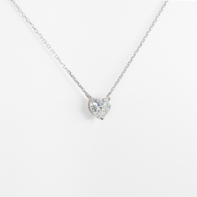 Collier Love or blanc & diamant