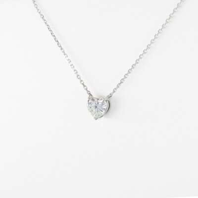 Collier Love or blanc & diamant