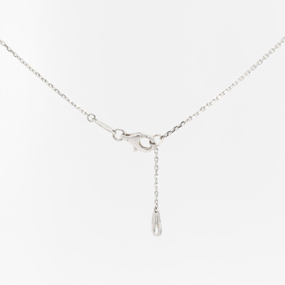 Collier Love or blanc & diamant