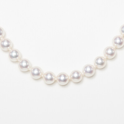 Collier or blanc & perles Akoya  