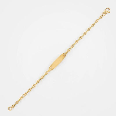 Gourmette or jaune maille marine